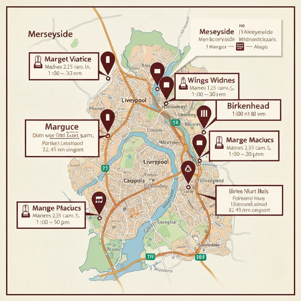 Map of Merseyside showing our service areas across Liverpool and surrounding communities
